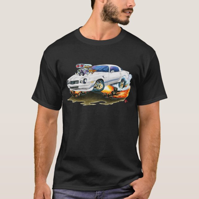 Camaro Z28 Vit-Grå färg bil 1979-81 T-shirt (Framsida)