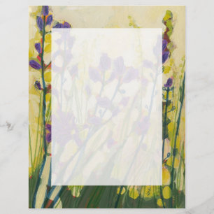 Camas in Bloom Blommigt Stationery 8 1/2 x 11