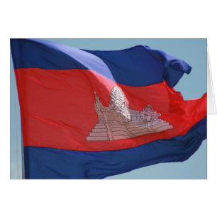 cambodia flagga hälsningskort