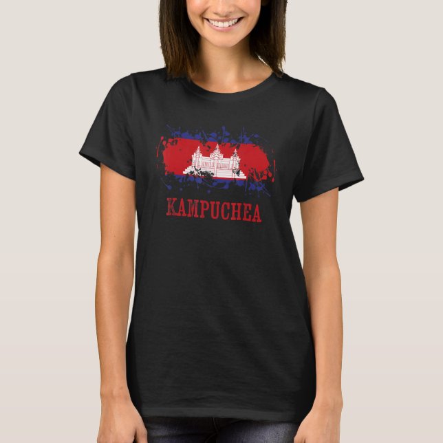Cambodian enthusiasts for Kampuchea and Cambodia T Shirt (Framsida)