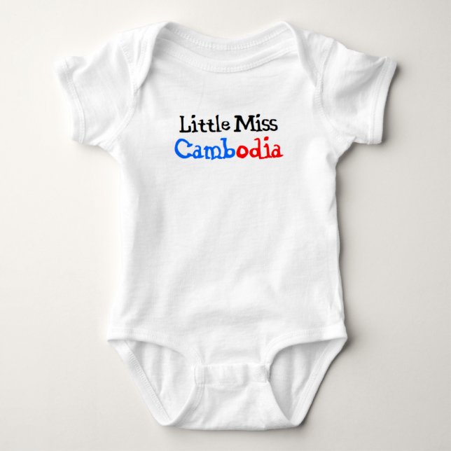 cambodianskt litet miss bebetyg t shirt (Framsida)