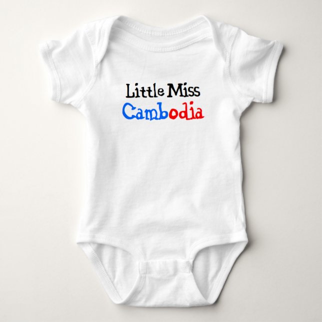 cambodianskt litet miss bebis bodysuit t shirt (Framsida)