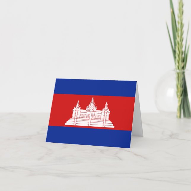 Cambodja flagga Notecard Kort (Framsida)