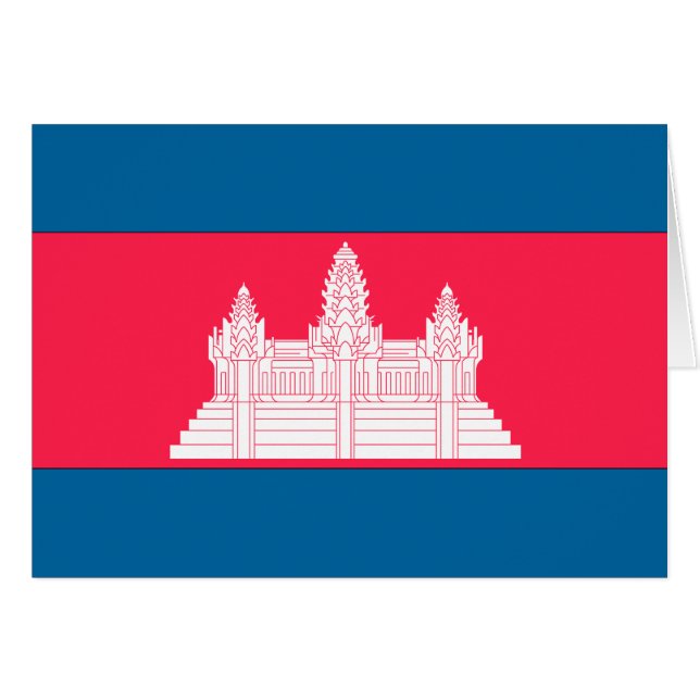 Cambodja flagga OBS kort (Framsidan Horizontal)