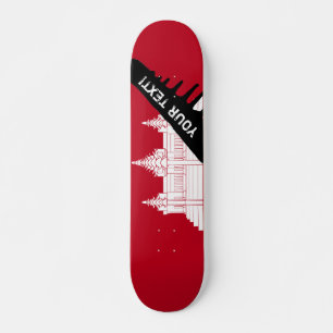 Cambodja flagga skateboard bräda 20,5 cm