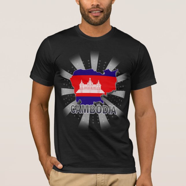 Cambodja flaggakarta 2,0 tee shirt (Framsida)