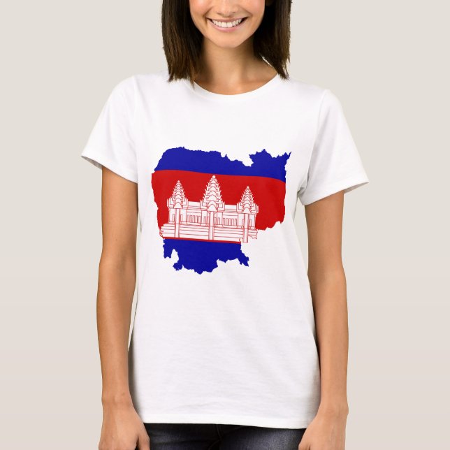 Cambodja flaggakarta KH T Shirt (Framsida)