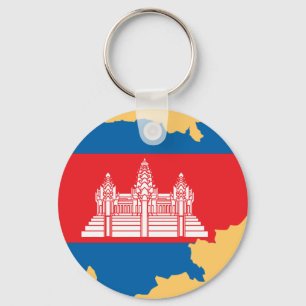 Cambodja flaggakarta nyckelring