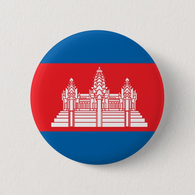 Cambodja högkvalitativ flagga knapp (Framsida)