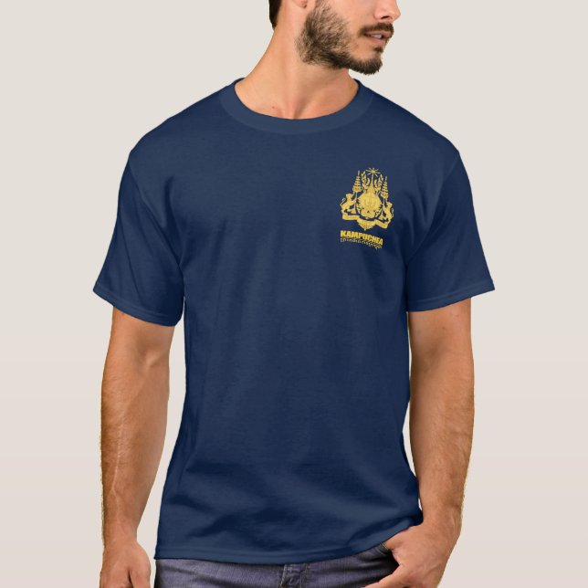 Cambodja (Kampuchea) COA Tee Shirt (Framsida)