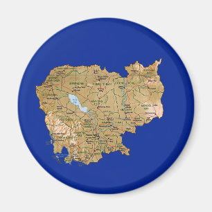 Cambodja kartamagnet magnet