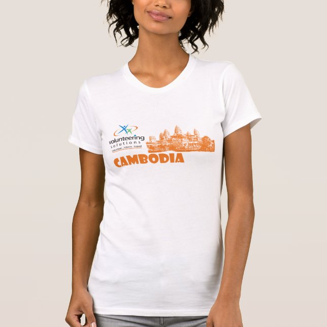 Cambodja T-tröja - ställa upp som frivillig Tee Shirt (Framsida)