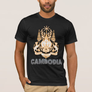 Cambodja vapensköld t-shirt