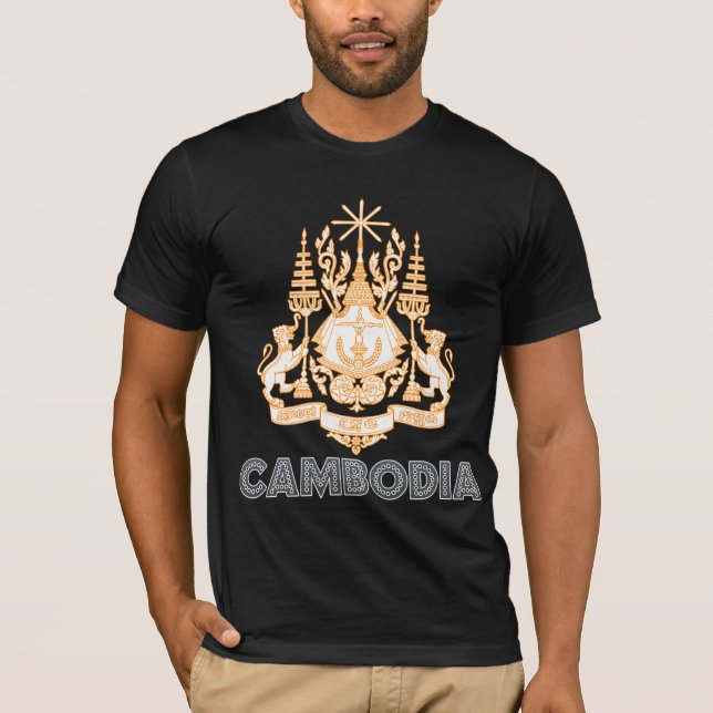 Cambodja vapensköld t-shirt (Framsida)