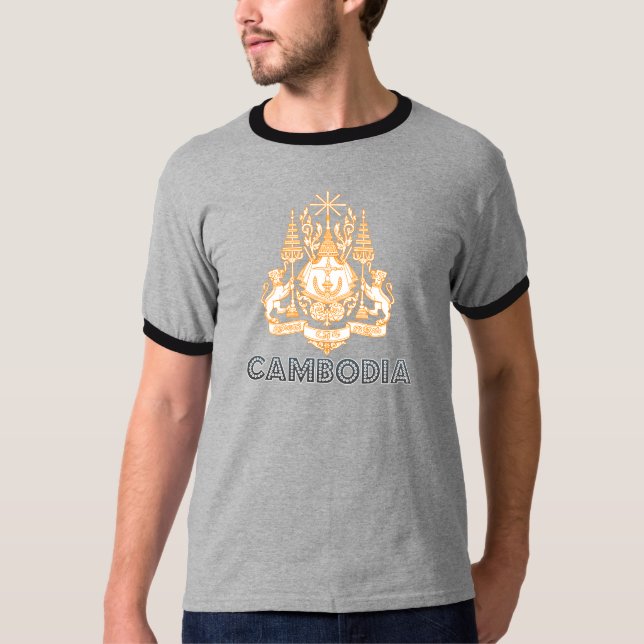 Cambodja vapensköld t shirt (Framsida)