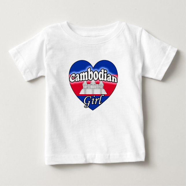 Cambodjansk flicka t-shirt (Framsida)