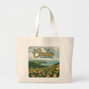 Cambria California Poppies Flowers Pacific Kusten Jumbo Tygkasse