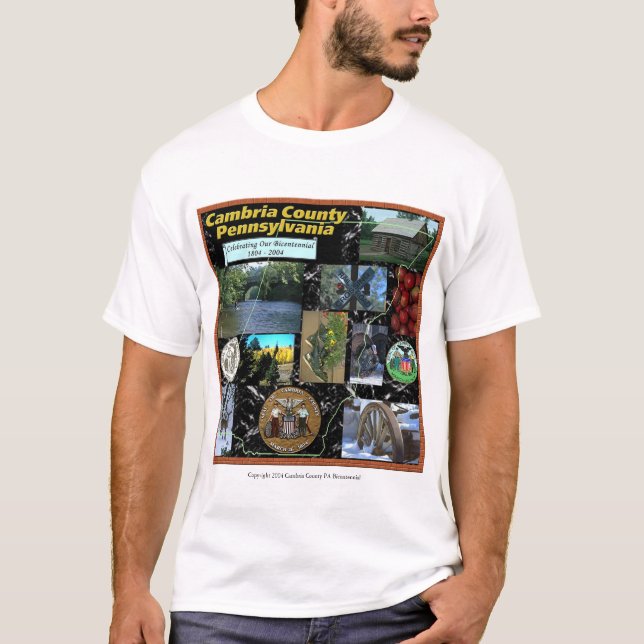 Cambria County Collage Tee Shirt (Framsida)
