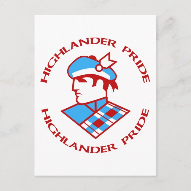 Cambria Heights Highlander Pride Design Vykort (Framsida)