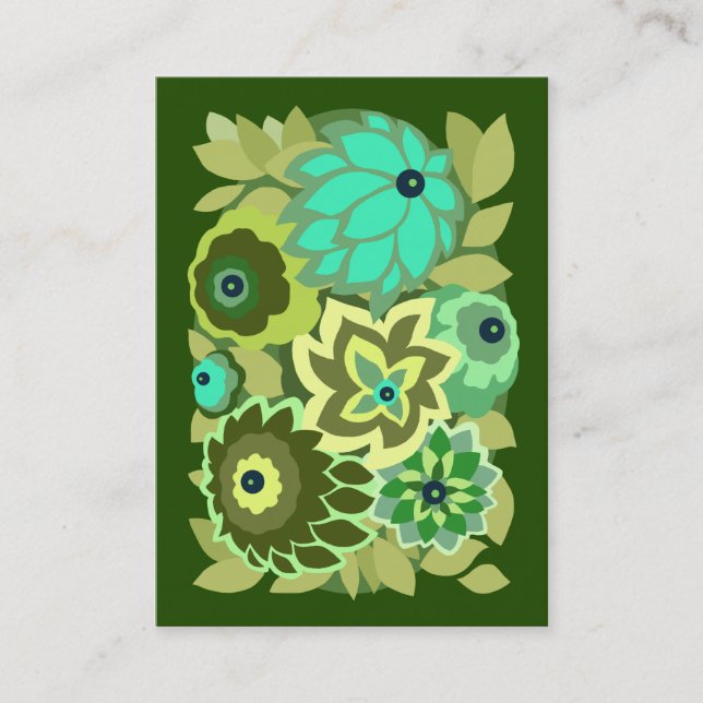 CAMBRIA skuggar in av grönt Visitkort (Framsida)