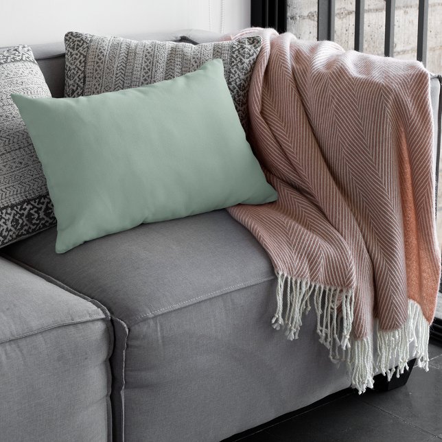 Cambridge blue Trend Simple Plain Solid Färg Lumbarkudde (Skapare uppladdad)