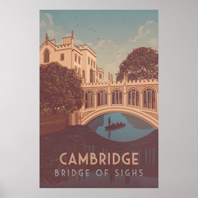 Cambridge Bridge Of Sighs Resemålning Poster (Framsidan)