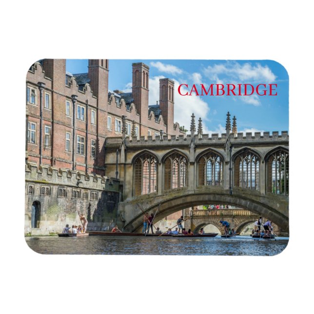 Cambridge Bridge of Sighs view-kylmagnet Magnet (Horisontell)