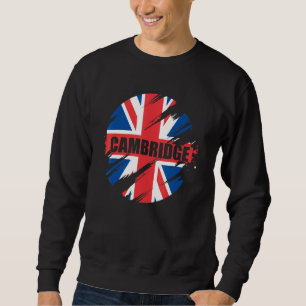 Cambridge British Flagga England Uk Britain Union  Lång Ärmad Tröja
