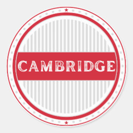 Cambridge City Pride Emblem – engelsk identitet Runt Klistermärke
