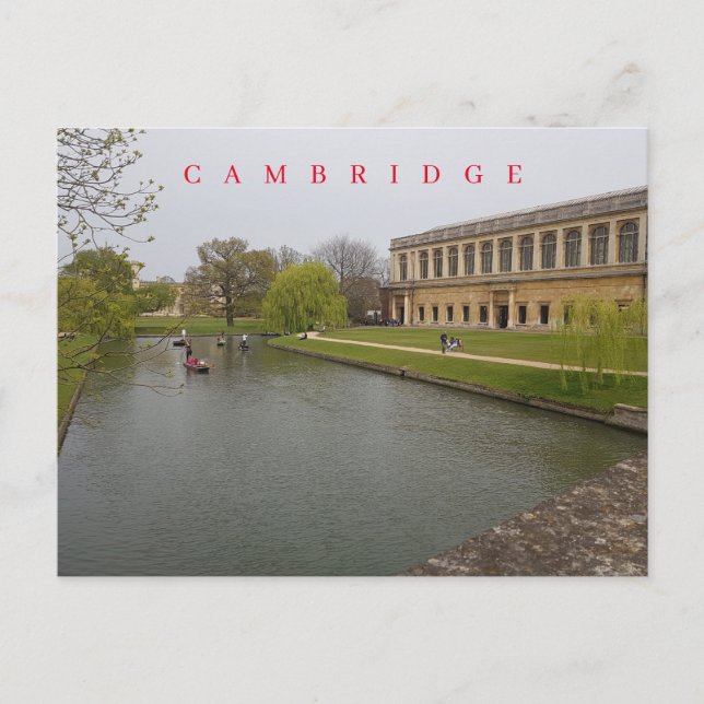 Cambridge floden Cam utsikt vykort (Framsida)