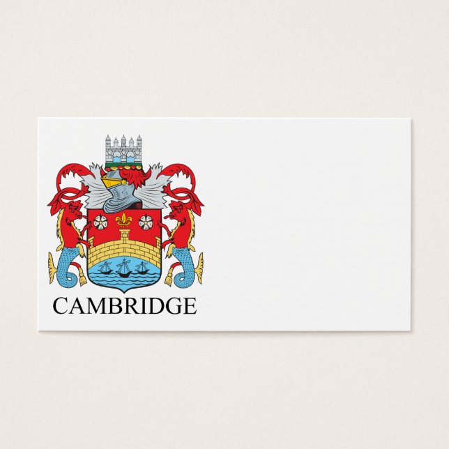 Cambridge jackar av arm visitkort (Framsidan)