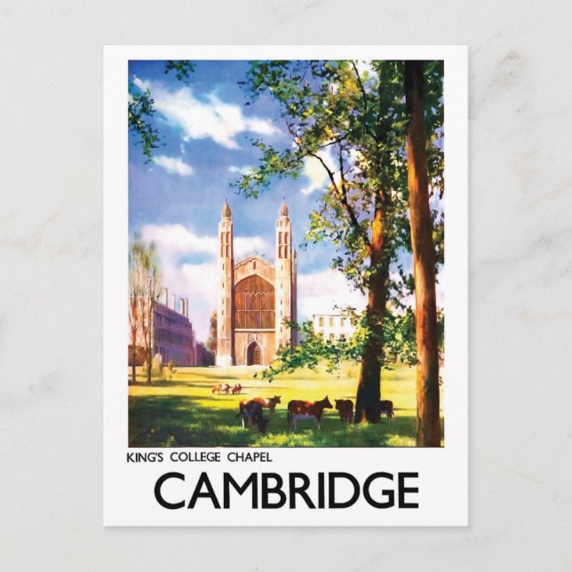 Cambridge, King's college kapell, Storbritannien Vykort (Framsida)