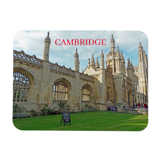 Cambridge Kung SakCollege-vykylmagnet Magnet (Horisontell)