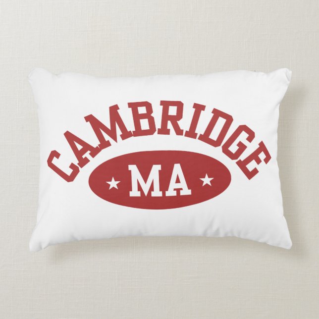 Cambridge, Massachusetts College Town Throw Pillow Prydnadskudde (Framsidan)
