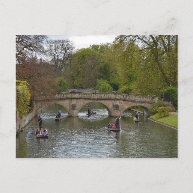 Cambridge Punting Postcard Vykort (Framsida)