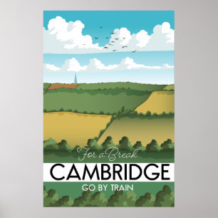 Cambridge tåg reser affisch