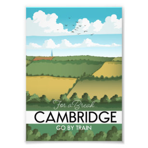 Cambridge tåg reser affisch fototryck