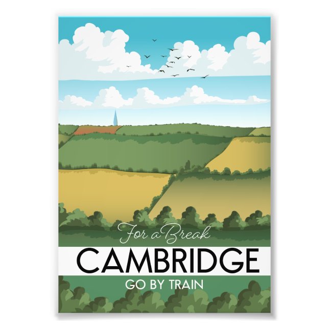 Cambridge tåg reser affisch fototryck (Framsidan)