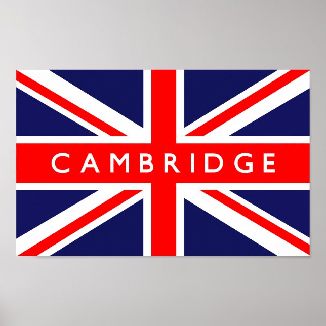 Cambridge UK Flagga Poster (Framsidan)