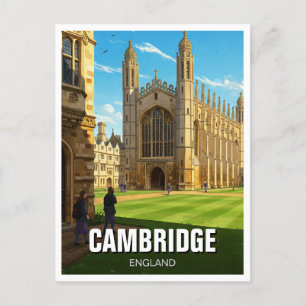 Cambridge Universiteten England Travel Vykort