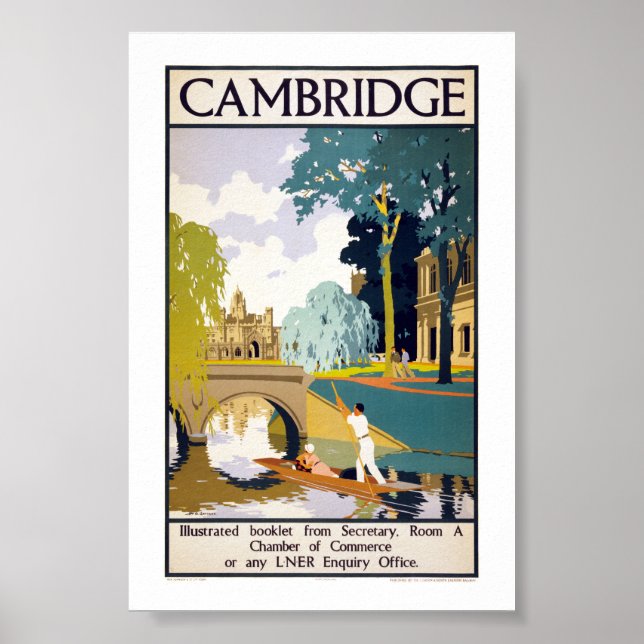 Cambridge Vintage Reserakatserat Affisch Restaurer (Framsidan)