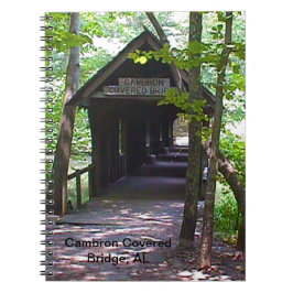 Cambron Covered Bridge, Madison County, Alabama Anteckningsbok Med Spiral