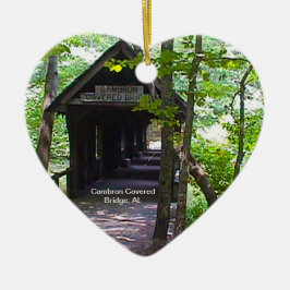Cambron Covered Bridge, Madison County, Alabama Julgransprydnad Keramik