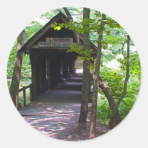 Cambron Covered Bridge, Madison County, Alabama Runt Klistermärke