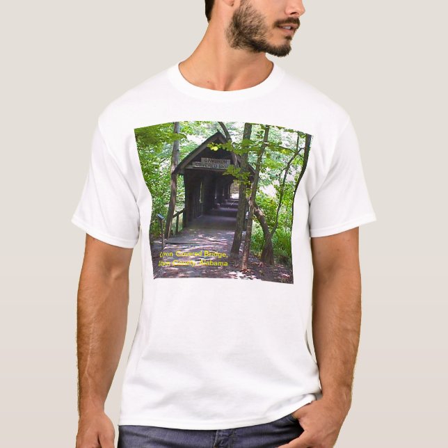 Cambron Covered Bridge, Madison County, Alabama Tee Shirt (Framsida)