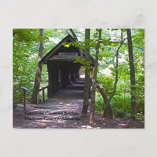 Cambron Covered Bridge, Madison County, Alabama Vykort (Framsida)