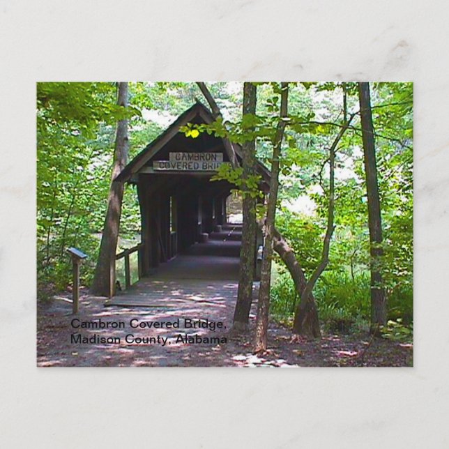 Cambron Covered Bridge, Madison County, Alabama Vykort (Framsida)