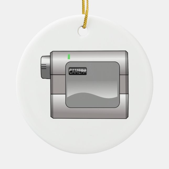 Camcorder Julgransprydnad Keramik (Framsidan)