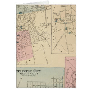 Camden, Atlantic City, Woodbury, Mt Holly Hälsningskort