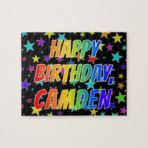 ’CAMDEN’ First Namn, Roligt ’GRATTIS PÅ FÖDELSEDAG Pussel